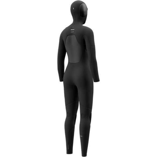 2026 Mystic Womens Gem 6/4/3mm Chest Zip Hooded Wetsuit 35000.270015 - Black